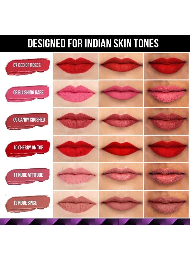 Staze 9to9 Lips Don't Lie Liquid Lipstick | Matte + Transfer-proof | 12hrs long stay with Intense Color Payoff | Lightweight & Comfortable | 07 Bed of Roses | 4 ml - Image 2